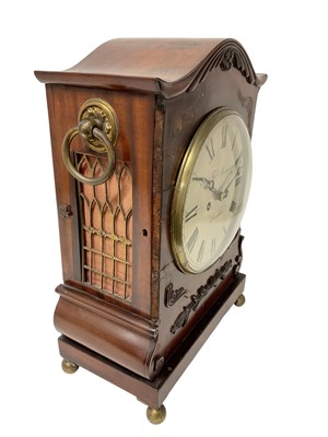 Lot 594 - Regency bracket clock by Thomas Savage, London, in mahogany case with key and pendulum