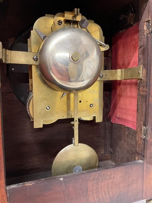 Lot 594 - Regency bracket clock by Thomas Savage, London, in mahogany case with key and pendulum
