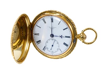 Lot 545 - Early Victorian 18ct gold full hunter fob watch