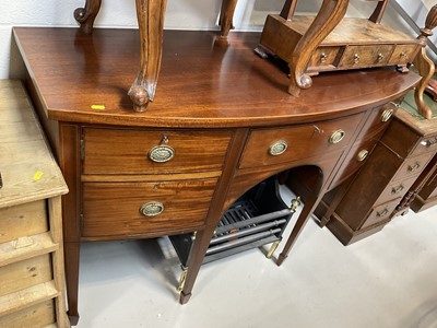 Lot 5258 - Edwardian mahogany and line inlaid bowfront sideboard