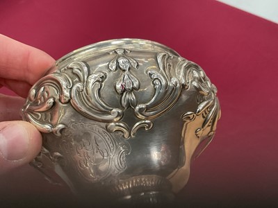 Lot 244 - Pair George III silver tea caddies of bombe form, and a matching sugar vase.