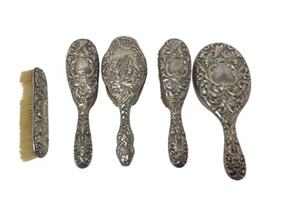 Lot 256 - Victorian silver dressing table set