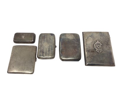 Lot 258 - Selection of Georgian and later silver tobacco/cigarette cases etc.