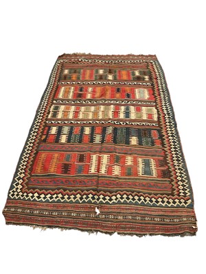 Lot 1491 - Large Tekke rug, with geometric bands, 275 x 155cm