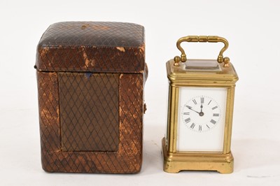 Lot 589 - Miniature carriage clock