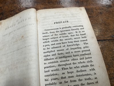 Lot 754 - James Fenimore Cooper - The Water Witch or the Skimmer of the Seas, very rare first edition published Dresden 1830, three volumes bound in one, marbled board ends with tooled spine, 17 x 11cm