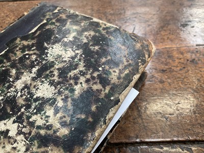 Lot 754 - James Fenimore Cooper - The Water Witch or the Skimmer of the Seas, very rare first edition published Dresden 1830, three volumes bound in one, marbled board ends with tooled spine, 17 x 11cm