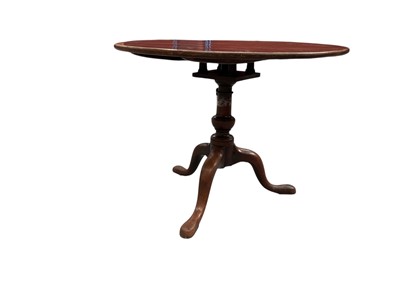 Lot 1459 - 18th century mahogany tripod table of large size, the central column with birdcage action