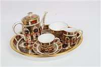 Lot 2038 - Royal Crown Derby Imari miniature tea set -...