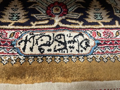 Lot 1488 - Kashan part silk tree of life rug