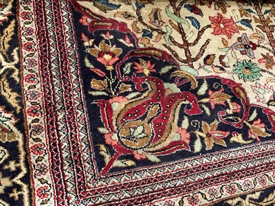 Lot 1488 - Kashan part silk tree of life rug