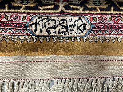 Lot 1488 - Kashan part silk tree of life rug