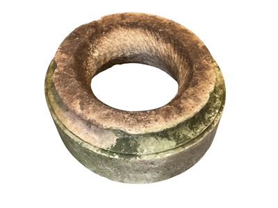 Lot 1465 - Very substantial carved marble pillar base, By family repute, originally from Coggeshall Abbey
