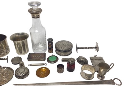 Lot 290 - Selection of miscellaneous silver and white metal