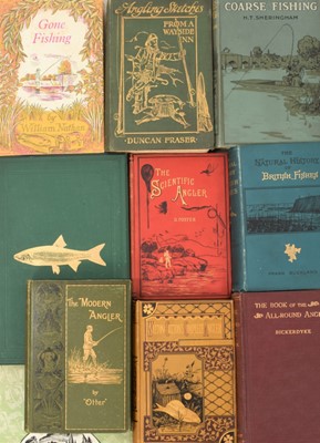 Lot 892 - D. Forster - The Scientific Angler, and decorative bindings on an angling theme