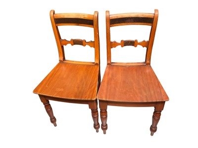 Lot 5303 - Set of six Victorian fruitwood dining chairs