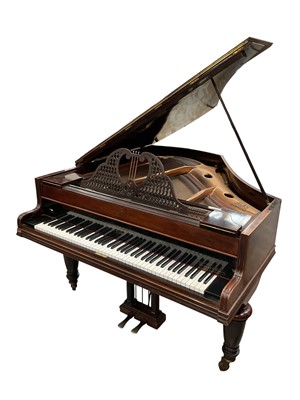 Lot 1470 - Victorian John Broadwood & Sons rosewood cased baby grand piano, on turned legs and castors, with retailers mark for Townsend & Thomson