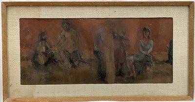 Lot 213 - Modern British School, mid 20th century oil on board, figures