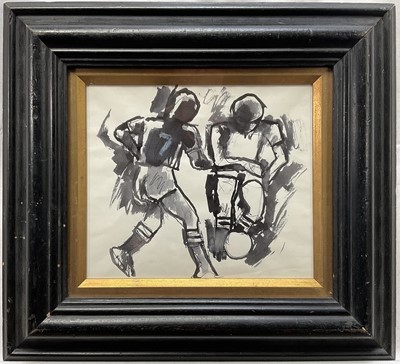Lot 223 - Josef Herman (1911-2000) pen and ink, footballers