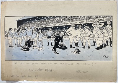 Lot 227 - Jak (1927-1997) cartoon relating to Rugby