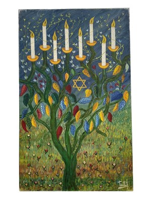 Lot 225 - Phoebus Tuttnauer (1890-1965) pair of naive oils on canvas