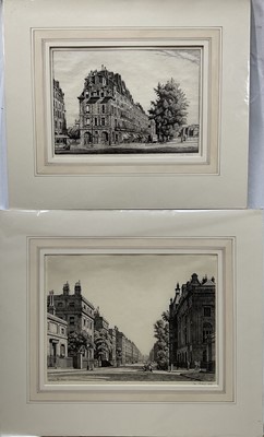 Lot 229 - Ian Strang (1886-1952) pair of Etchings, street scenes