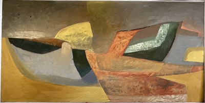 Lot 208 - Sheila McCririck (1916-2001) abstract oil on board, signed and dated ‘62 and four other oils