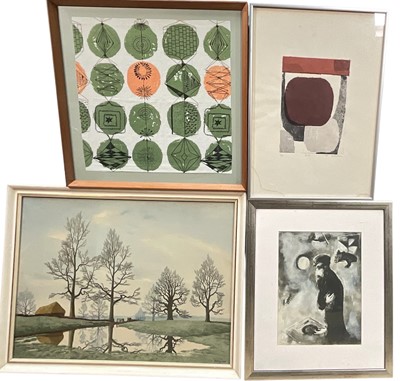 Lot 207 - Lucienne Day (1917-2010) printed textile together with three other prints
