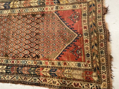 Lot 1497 - Antique Persian runner, with boteh ground in geometric borders, 280 x 110cm