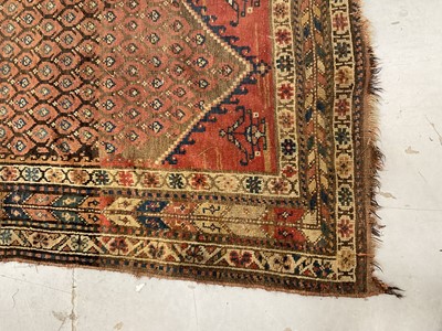 Lot 1497 - Antique Persian runner, with boteh ground in geometric borders, 280 x 110cm