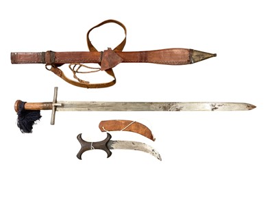Lot 951 - Sudanese Kaskara Sword and a Sudanese dagger