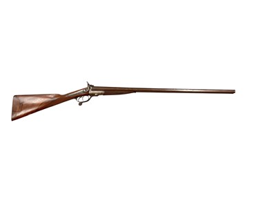Lot 982 - 19th century English 16 bore Pin fire double barrel sporting gun