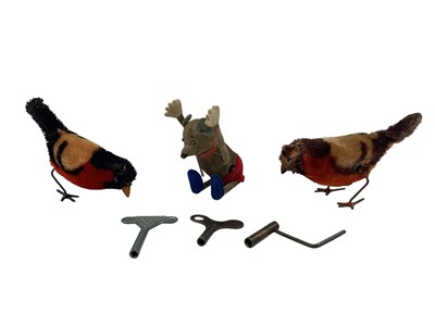 Lot 2050 - Schuco clockwork mouse and two clockwork birds