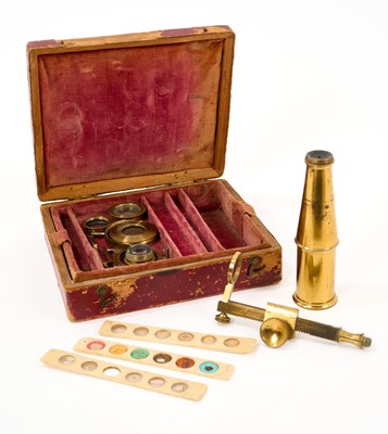 Lot Early 19th century travelling microscope by Banks Jnr. 441 Strand, London