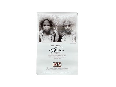Lot 1418 - Toni Parks-Parsons, American 1940-2015. An advertising exhibition poster for the Kansas African American Museum, November 2009, an exhibition of photographs by Toni Parks. Bearing The Toni Parks...