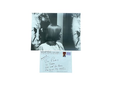Lot 1432 - Toni Parks-Parsons, American 1940-2015. An Andre Zarre Gallery exhibition invitation card for an exhibition by Gloria Vanderbilt, November-December 2006, inscribed in ink “Toni Looking forward t...