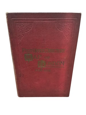 Lot 1679 - Post Office Directory Map of London, 1918. Printed and published by Kelly’s Directories Ltd. The map folding to shop the streets and places of London.