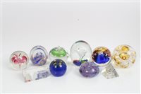 Lot 2155 - Selection of glass paperweights - including...