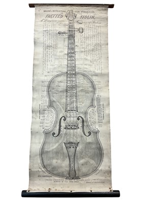 Lot 1419 - Mason’s Instructions For Fingering, Or The Fretted Violin. A Diagram for the use of Students. Published & Designed By George E Mason, Hull. Engraved by Walker & Brown, South Bridge Works...