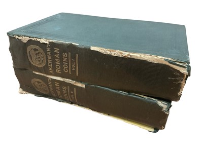 Lot 1673 - Akermans Roman Coins, 1834, in two volumes. First Edition, printed by Effingham Wilson. With numerous engraved plates of coins. Original binding.