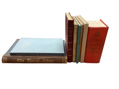 Lot 1674 - Stanford’s Octavo Atlas, Burke’s Peerage volume, Raffles Davison, Treasures from the Bodleian Library and other books. (8 books