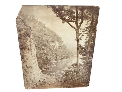 Lot 1441 - John Payne Jennings, British photographer, 1843-1926. Rare photographic albumen print, a possibly self portrait of Jennings or a model, seated overlooking the Lake District, c.1880. ”