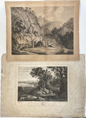 Lot 318 - Africa, 18th century copper engraving, by John Browne after Paul Brill and Joseph Farington, published March 25 1775 by John Boydell, London. 44cm x 59cm. Together with an etching of a view of t...