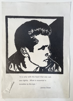 Lot 280 - James Dean, 1931-1955. Portrait screenprint. Unframed, 45cm x 32cm
