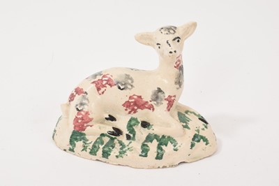 Lot 31 - English pottery model of a deer