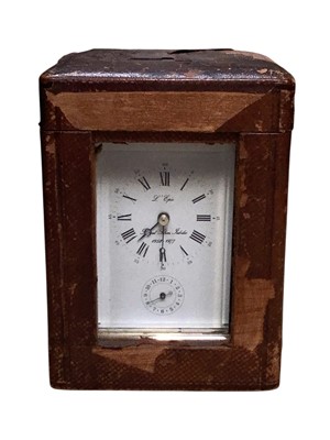 Lot 2433 - Queen Elizabeth II Silver Jubilee commemorative carriage clock with hour repeating and alarm mechanism