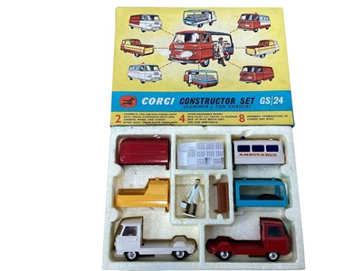 Lot 1910 - Corgi diecast Constructor Set (Commer 3/4 ton chassis), boxed GS24, plus loose diecast vehicles (1)
