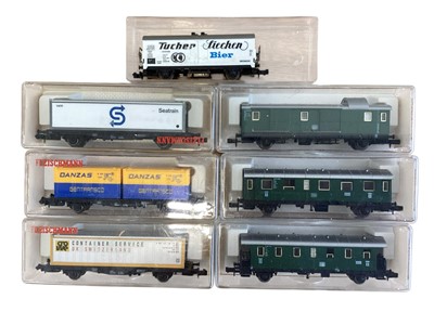 Lot 1921 - Fleischmann & Atlas N Gauge rolling stock, boxed (12)
