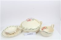 Lot 2086 - Susie Cooper dinner service with pink floral...