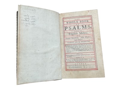 Lot 1711 - The Whole Book of Psalms - Thomas Sternbold, John Hopkin and others, printed by J Roberts for the Company of Stationers 1733, good early tooled calf binding
